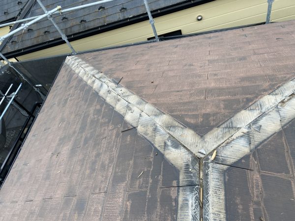 草加市　屋根カバー工事　付帯塗装